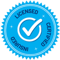 Licensed Insured and Certified Badge
